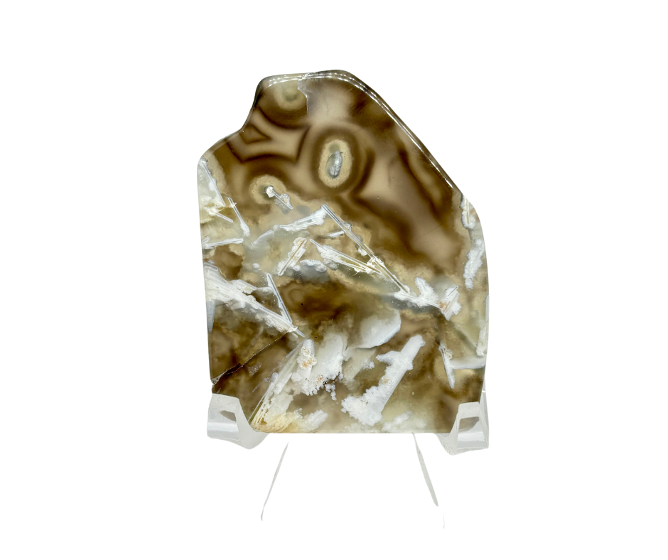 Smoky Banded Agate with Sagenite