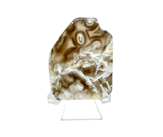 Smoky Banded Agate with Sagenite