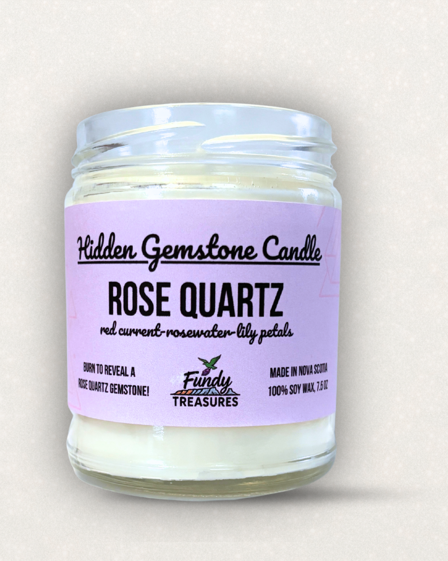 rose quartz candle