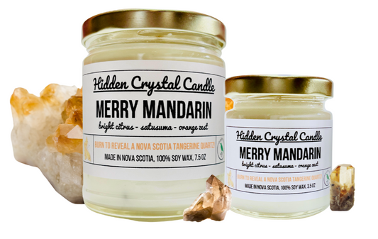 Hidden Crystal Candle - Nova Scotia Tangerine Quartz