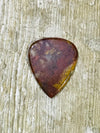 Bay of Fundy Stone Guitar Pick-Red and Yellow Moss Agate